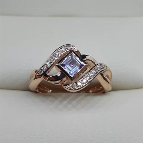 Rose Gold Engagement Ring with Tanzanite